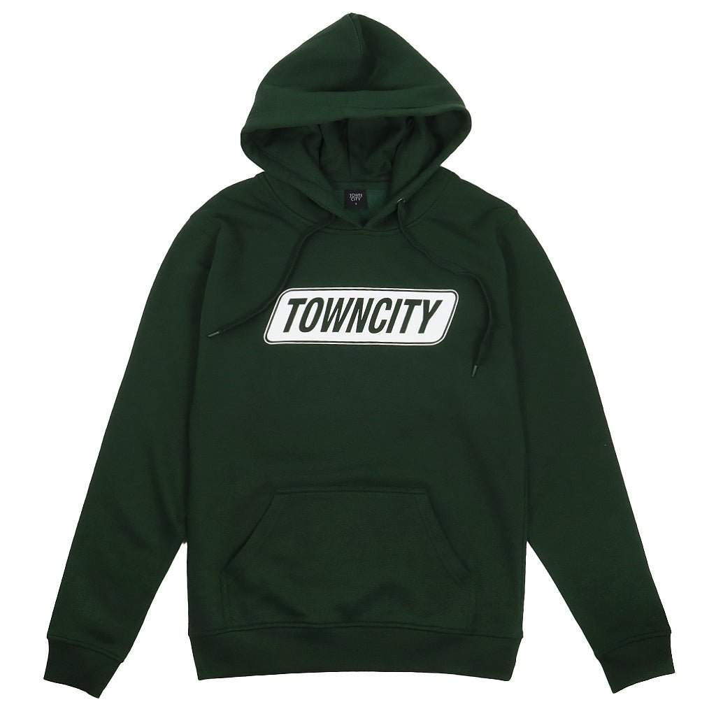 Slant Logo Hoodie - Forest Green - Town City