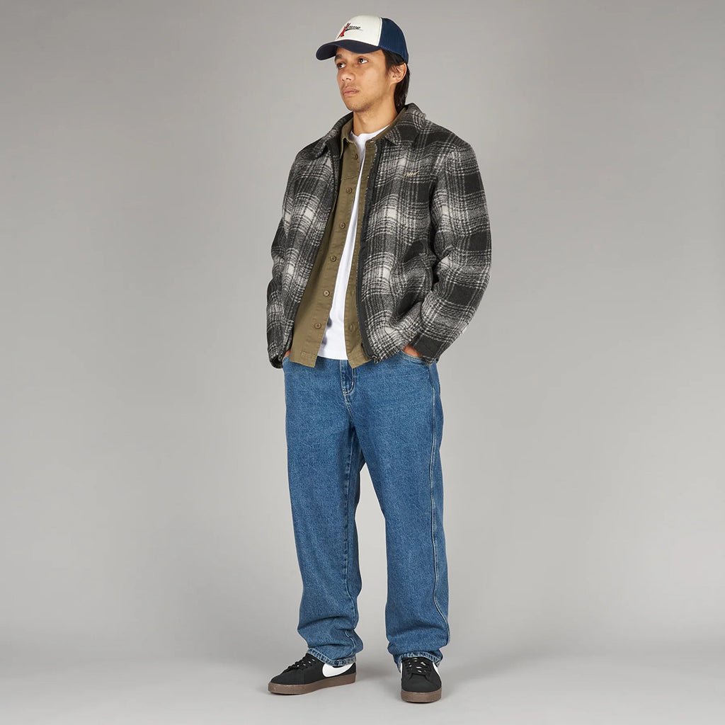 Dime Wave Plaid Jacket - Charcoal – Town City